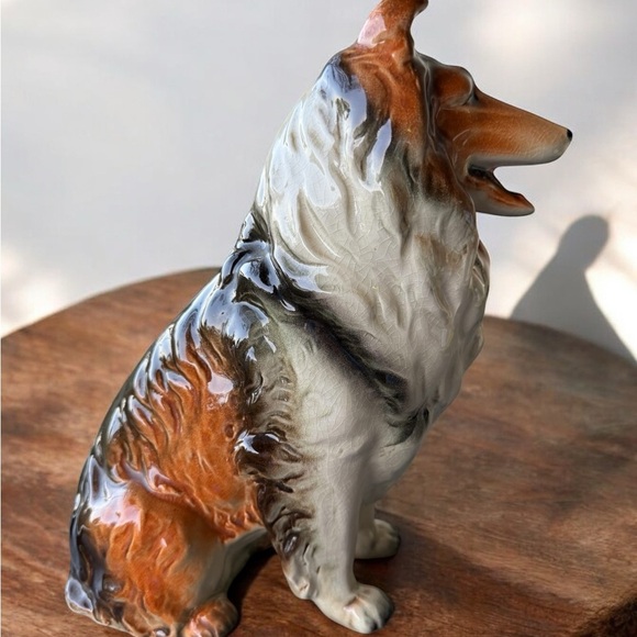 Vintage Norcrest Porcelain Collie Dog Figurine 11” high x 5 1/2” wide - Picture 2 of 3